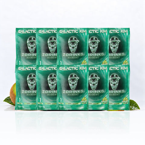Pack de 10 muestras Galactic Kiwi, sabor Kiwi lima, sin título añadido