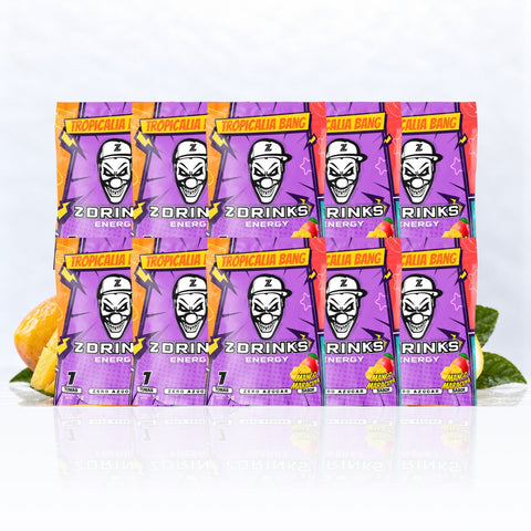 Pack de 10 muestras Tropicalia Bang, sabor Mango maracuyá, sin título añadido