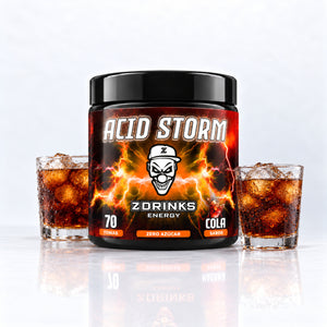 Acid Storm Cola - bote con vasos de cola