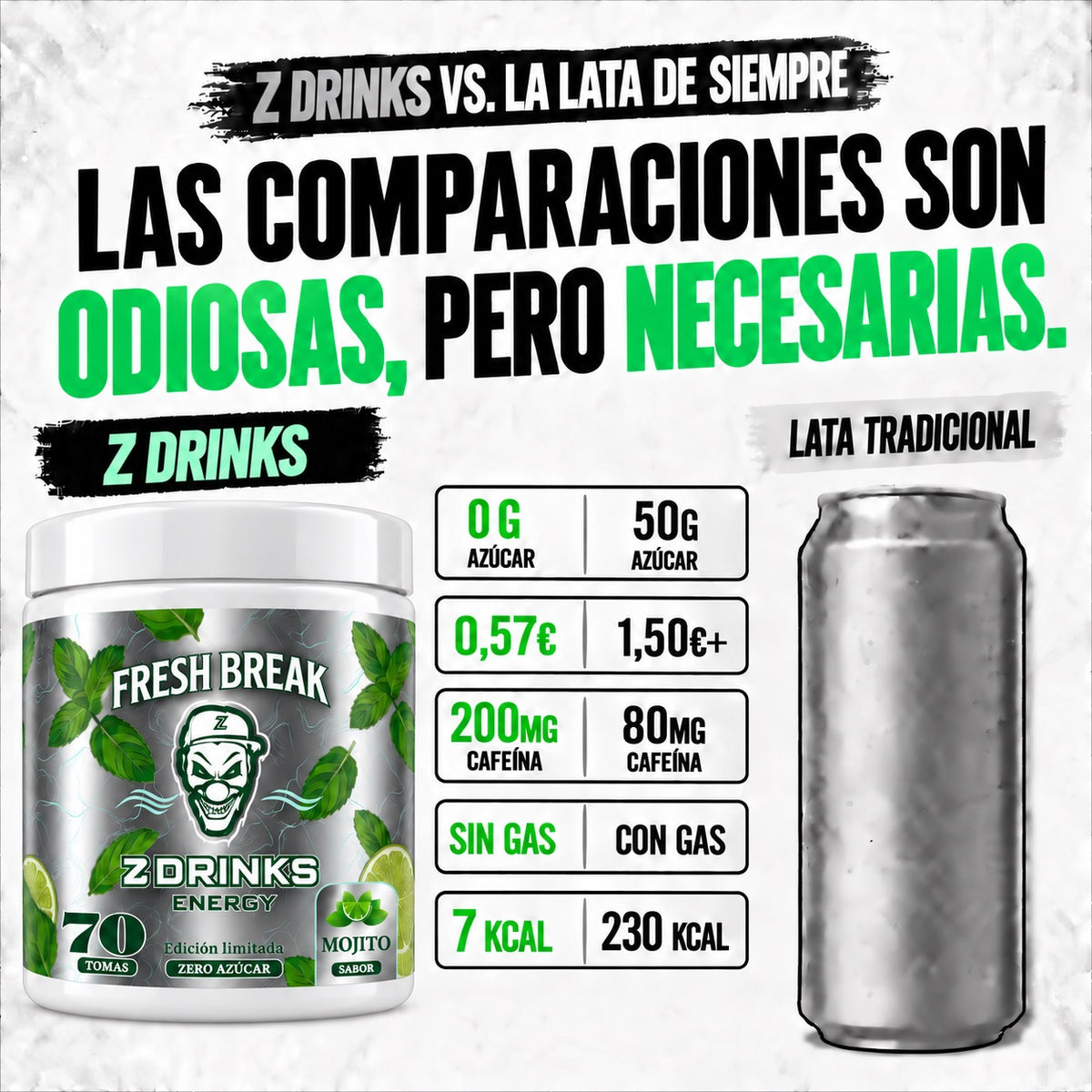 Z Drinks Energy Fresh Break sabor mojito - imagen 4 de 8