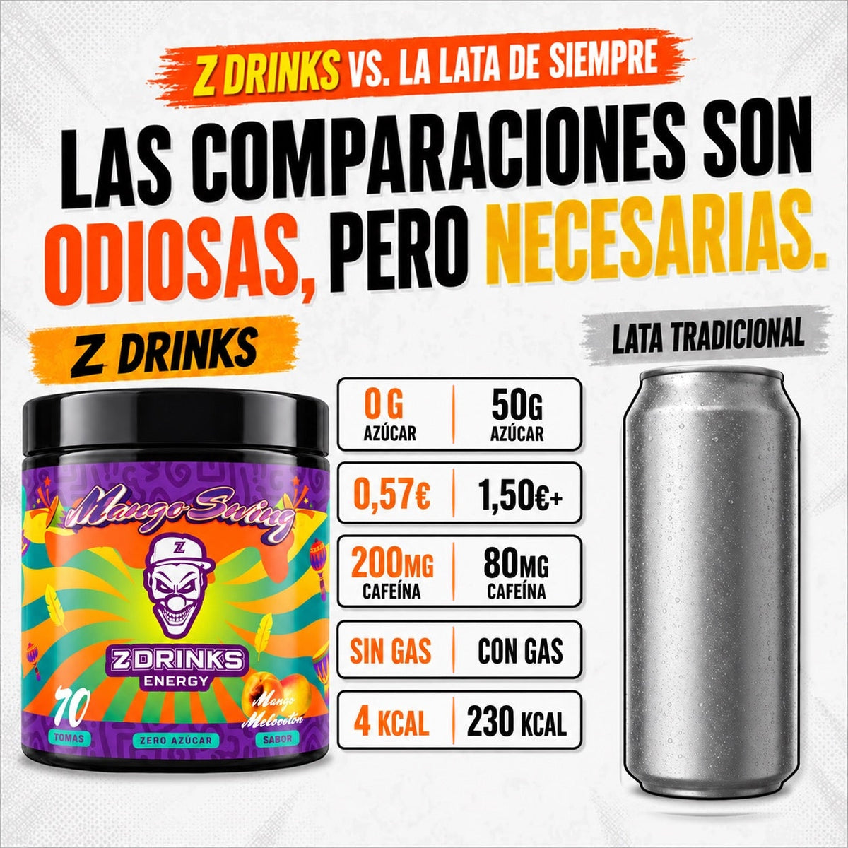 Mango Swing: comparativa con lata tradicional
