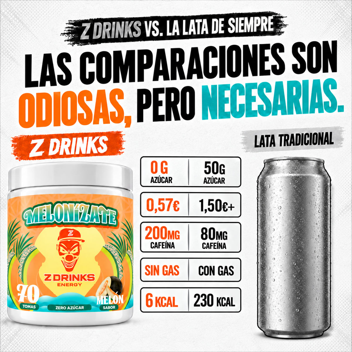 Z Drinks Energy Melonízate sabor melón - imagen 04 de 8
