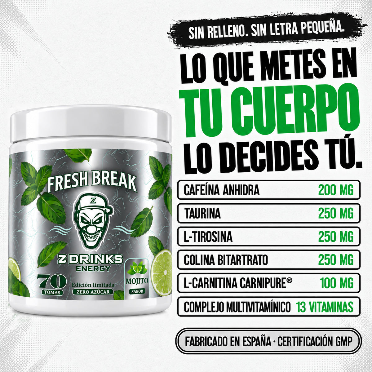 Z Drinks Energy Fresh Break sabor mojito - imagen 05 de 8