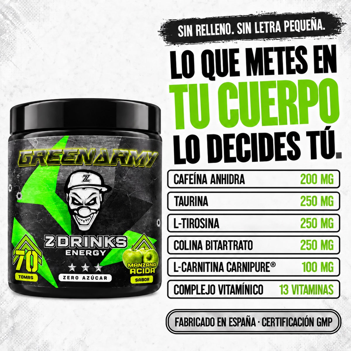 Z Drinks Energy Green Army manzana ácida — imagen 5 de 8
