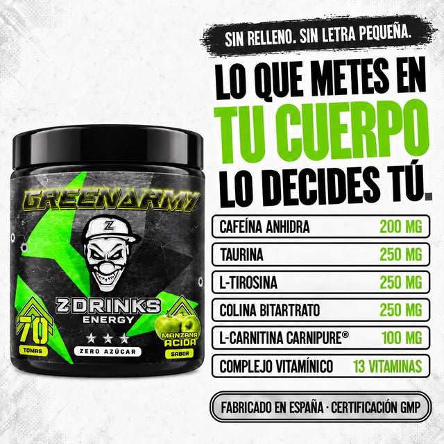 Z Drinks Energy Green Army manzana ácida — imagen 5 de 8