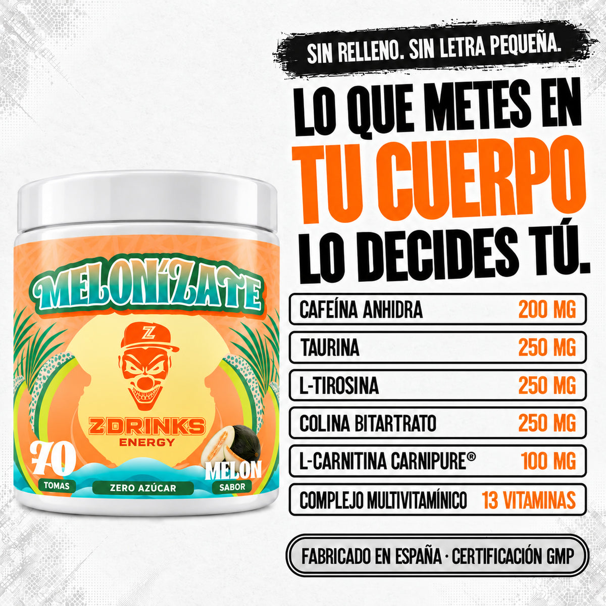 Z Drinks Energy Melonízate sabor melón - imagen 05 de 8