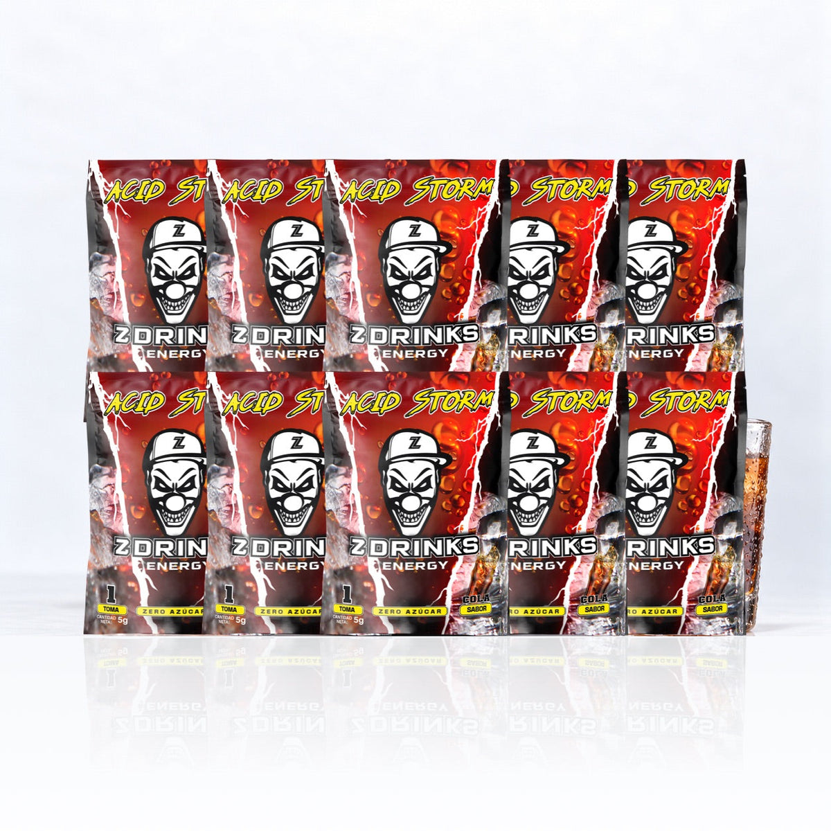 Pack de 10 muestras Acid Storm, sabor Cola, sin título añadido