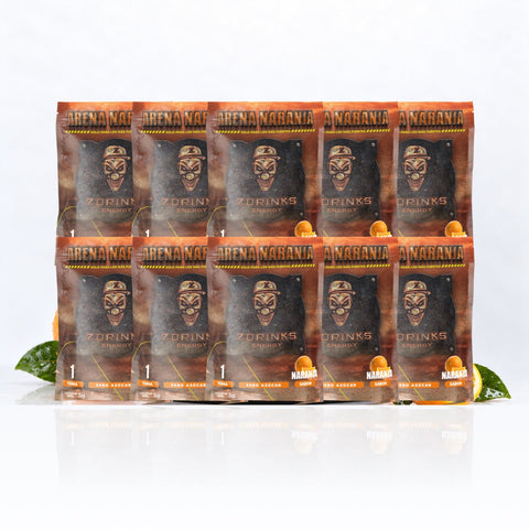 Pack de 10 muestras Arena Naranja, sabor Naranja, sin título añadido