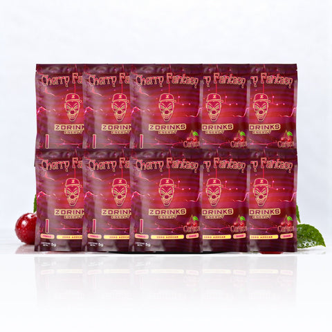 Pack de 10 muestras Cherry Fantasy, sabor Piruleta, sin título añadido