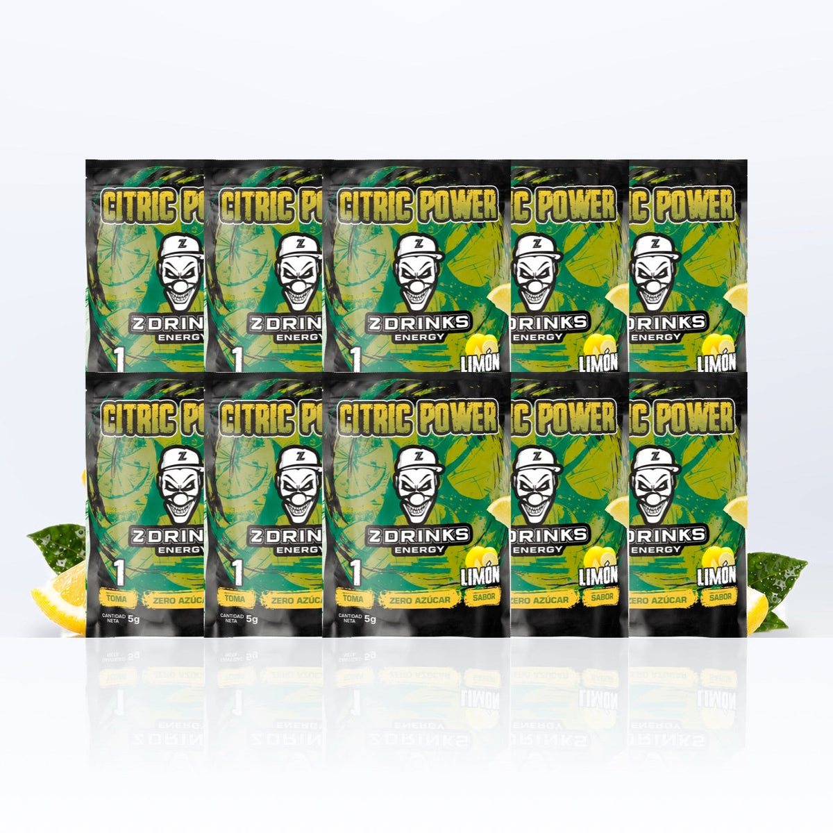 Pack de 10 muestras Citric Power, sabor Limón, sin título añadido