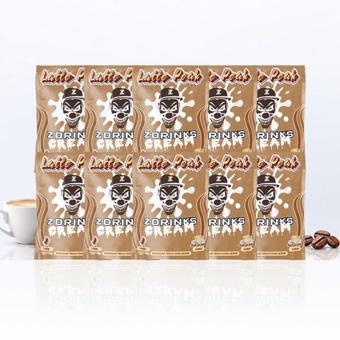 Pack de 10 muestras Latte Peak, sabor Café con leche, sin título añadido