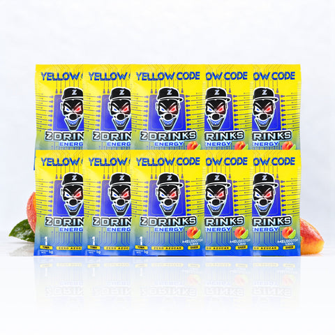 Pack de 10 muestras Yellow Code, sabor Melocotón lima, sin título añadido