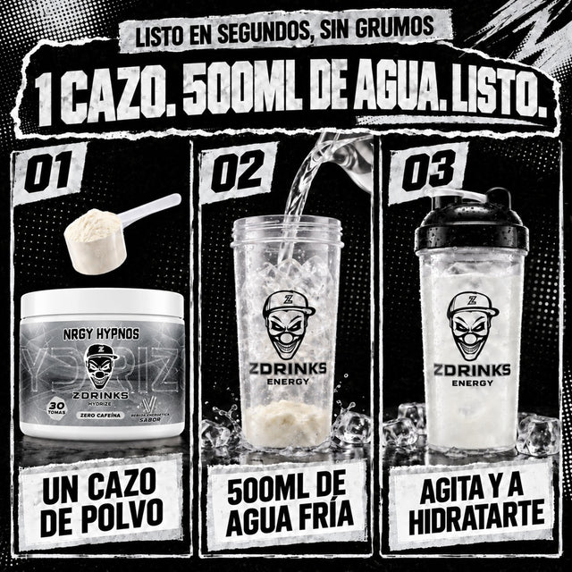 Imagen de marca Z Drinks, bebidas energéticas en polvo