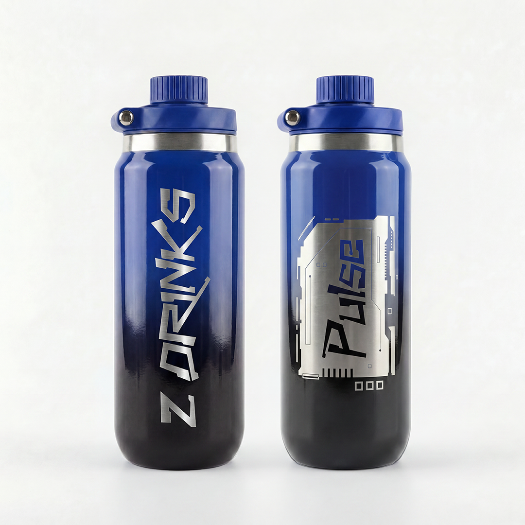 Botella térmica Z Drinks Pulse — acero inoxidable, 600 ml / Z Drinks Pulse thermal bottle — stainless steel, 600 ml