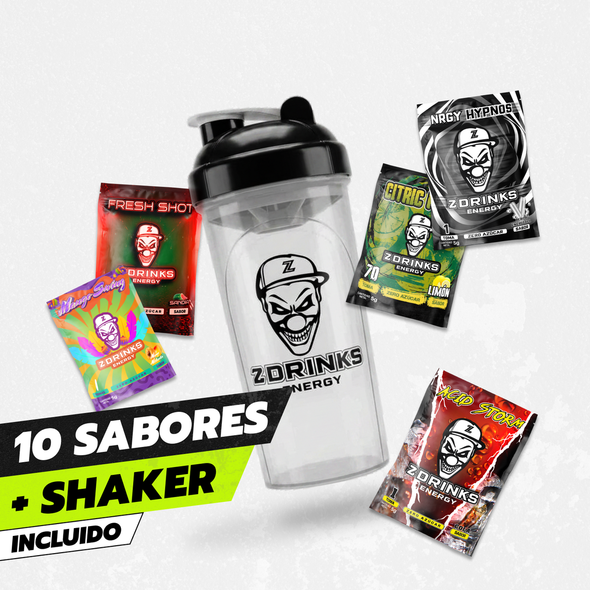 Imagen de marca Z Drinks, bebidas energéticas en polvo