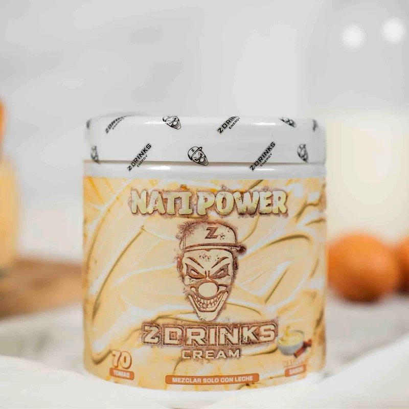 Bote de Z Drinks Cream sabor Nati Power
