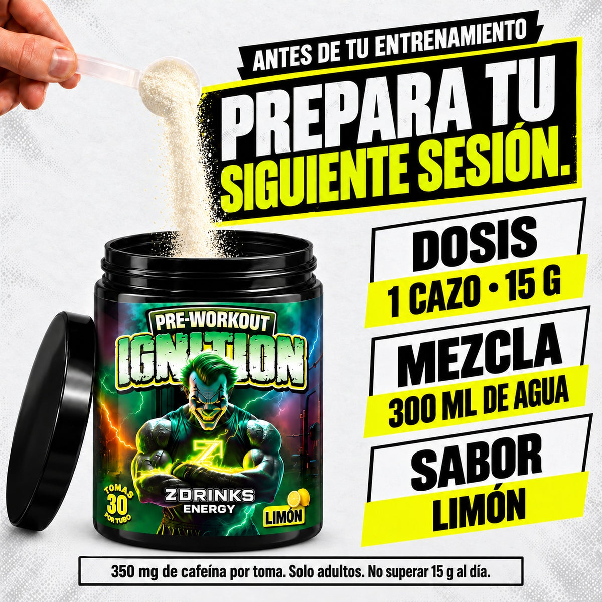 Ignition Limón: 1 cazo de 15 g en 300 ml de agua