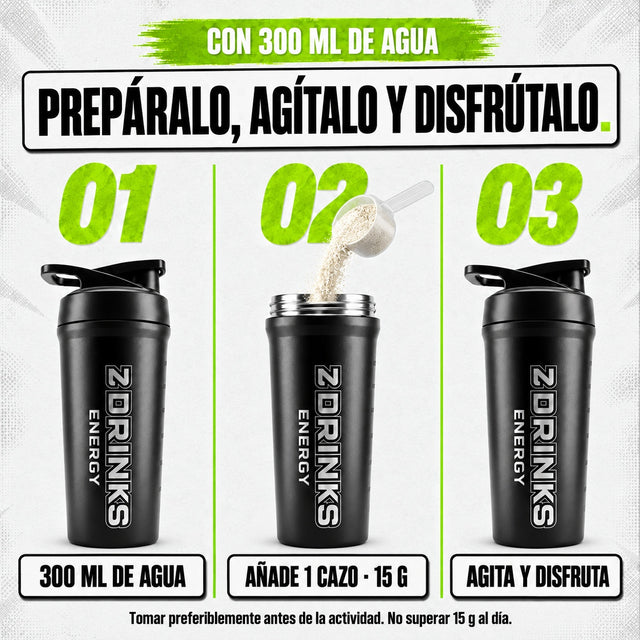 Ignition Limón: preparación en shaker con 300 ml de agua
