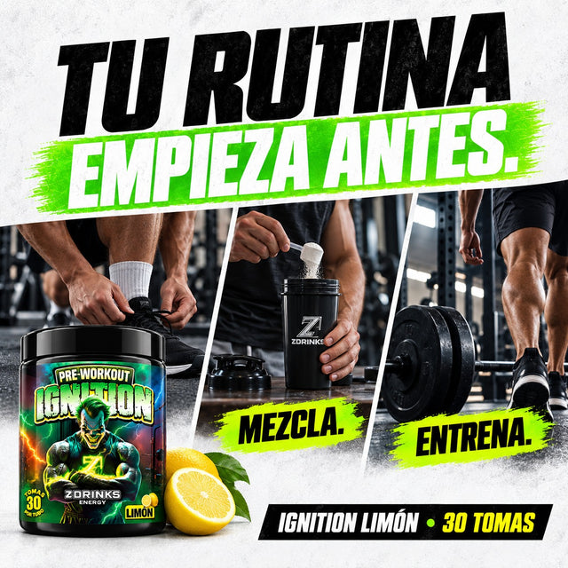 Ignition Limón: preentreno para tomar antes de entrenar