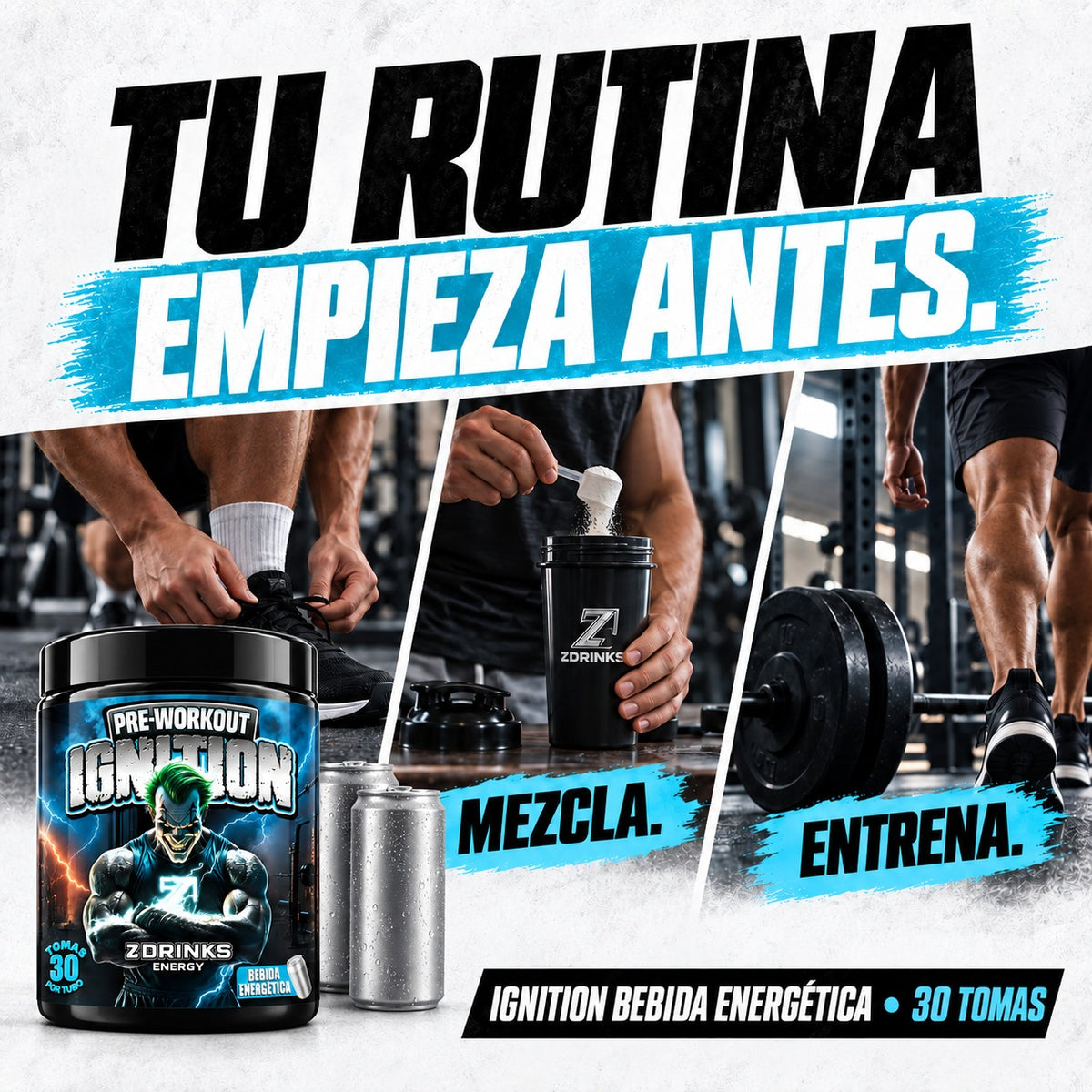 Ignition Bebida energética: preentreno para tomar antes de entrenar