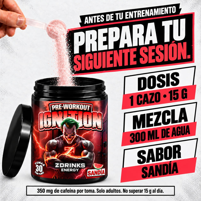Ignition Sandía: 1 cazo de 15 g en 300 ml de agua