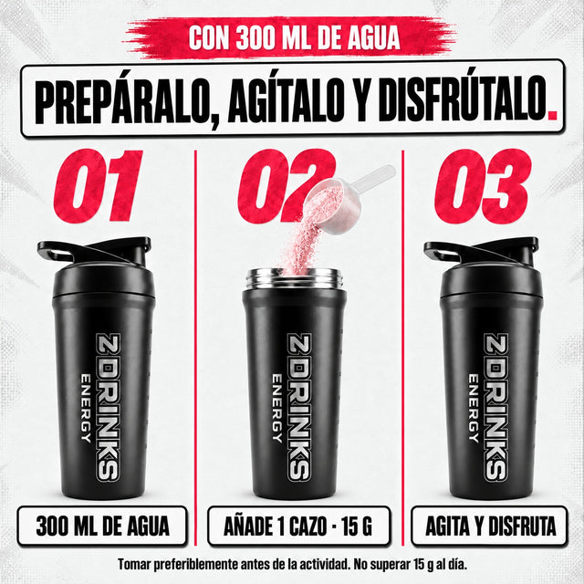 Ignition Sandía: preparación en shaker con 300 ml de agua