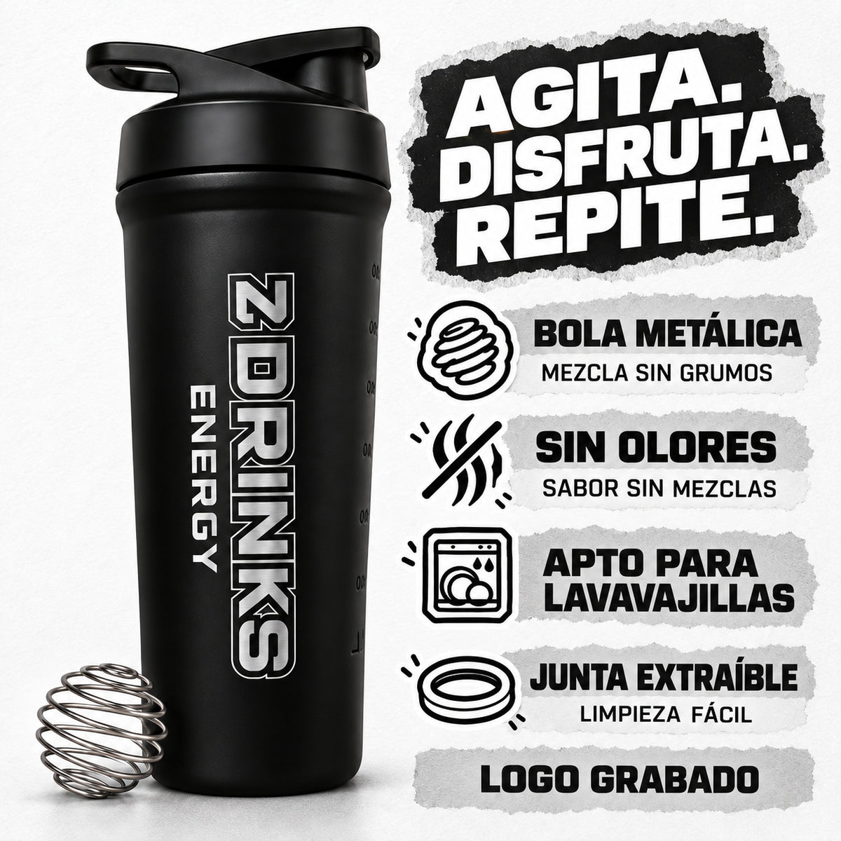 INOX Black 2.0: bola metálica, sin olores, apto para lavavajillas y junta extraíble