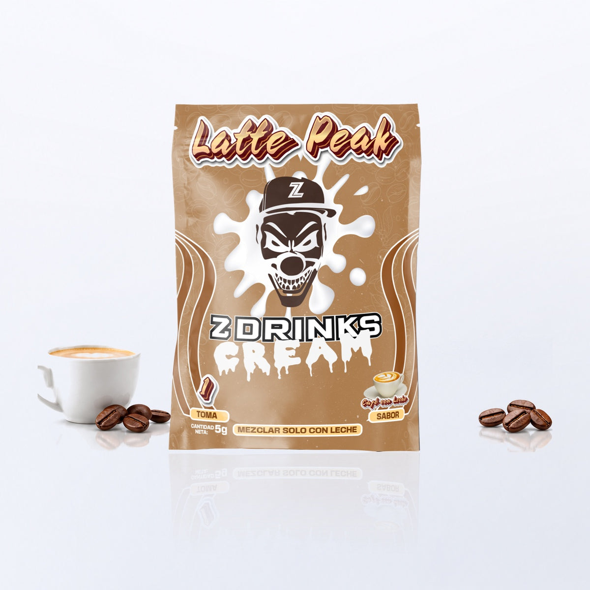 Muestra individual Z Drinks Latte Peak, Café con leche
