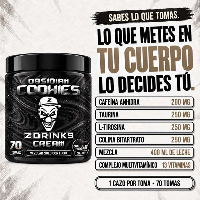 Obsidian Cookies Cream: composición