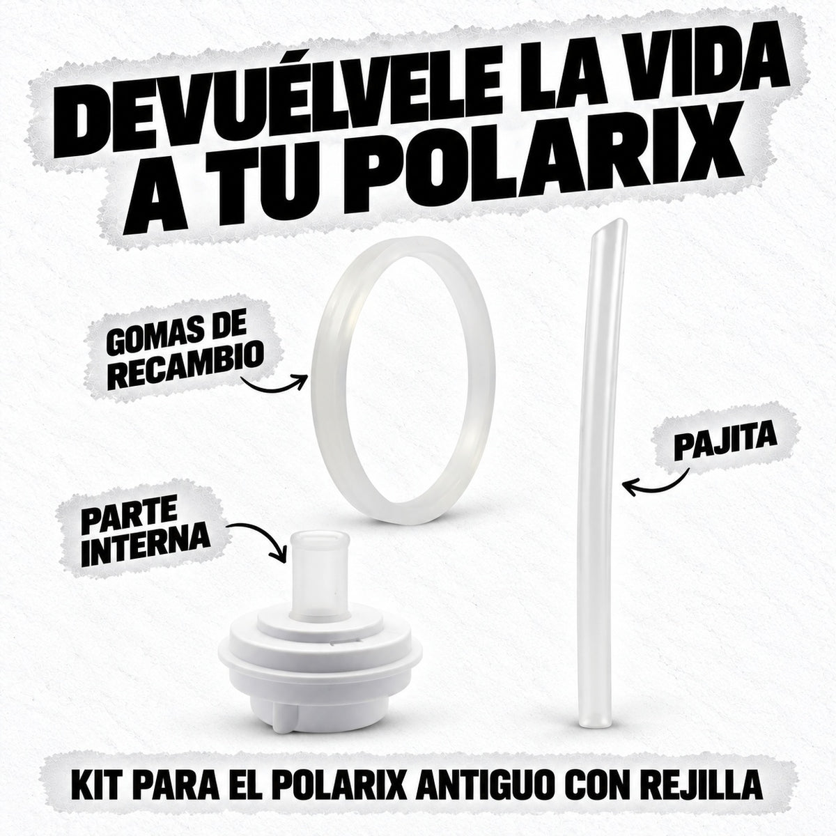 Contenido del kit de recambio Polarix antiguo con rejilla