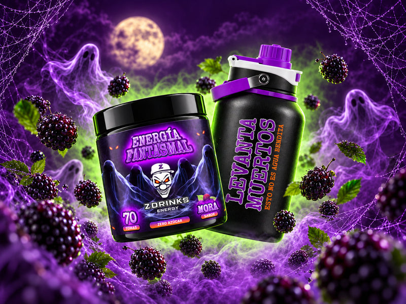 Energía Fantasmal y botella Levanta muertos de Z Drinks, colección Vuelven
