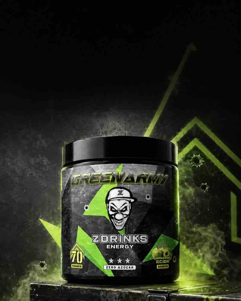 Banner Z Drinks Energy sabor Green — formato móvil, energía inteligente al precio justo, 0,57€ la toma / Z Drinks Energy Green flavor banner — mobile format, smart energy at the right price, €0.57 per serving