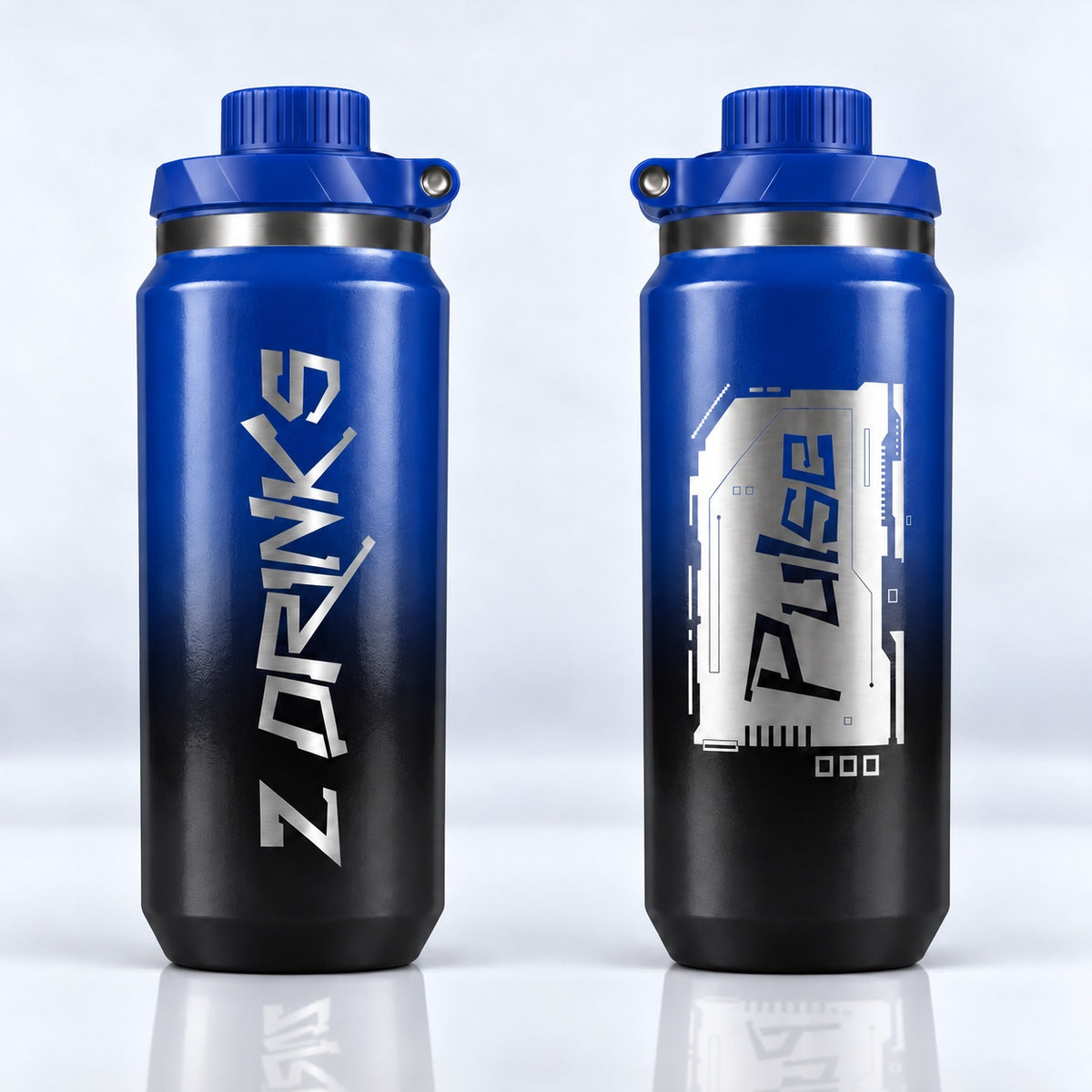 Botella térmica Z Drinks Pulse — vista frontal y trasera