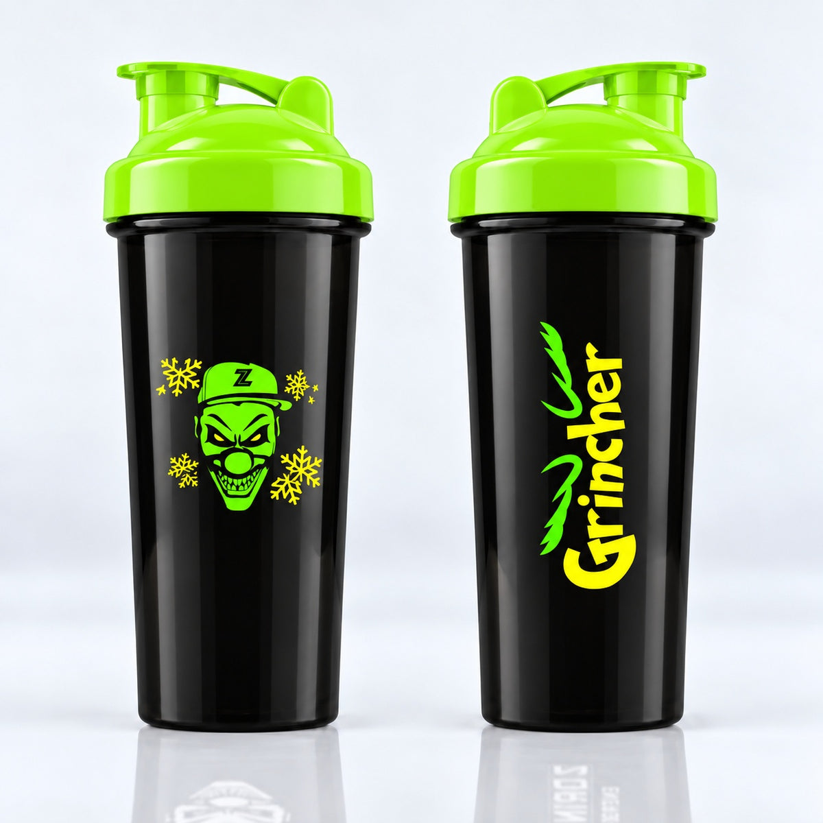 Shaker GRINCHER de 700 ml — vistas delantera y trasera