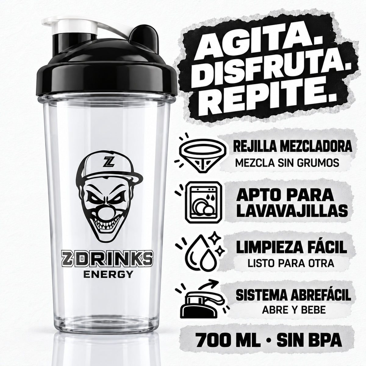 Shaker Infinity — rejilla mezcladora, apto para lavavajillas y limpieza fácil